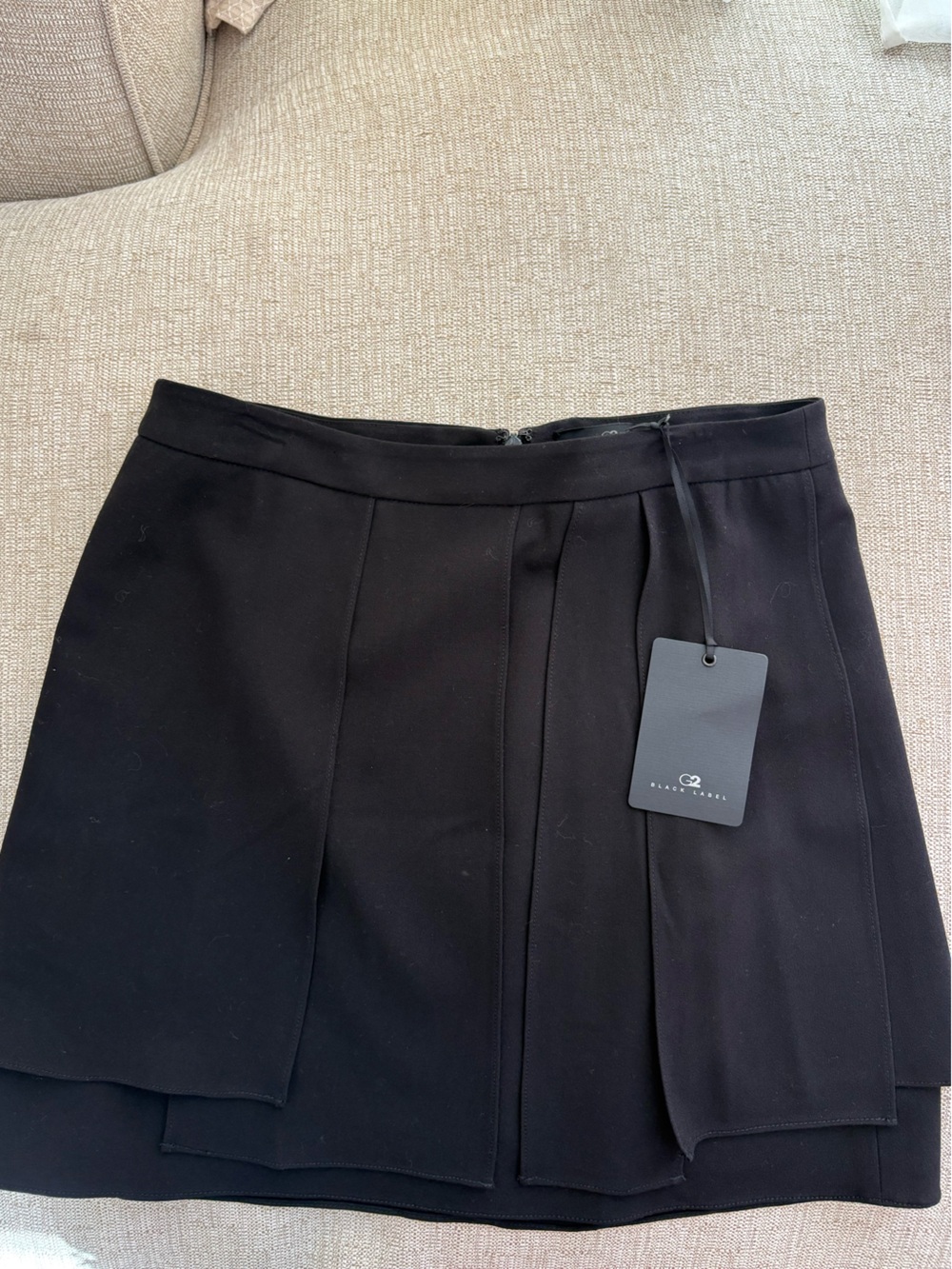 Black Label Black Skirt Branded Waist Tag